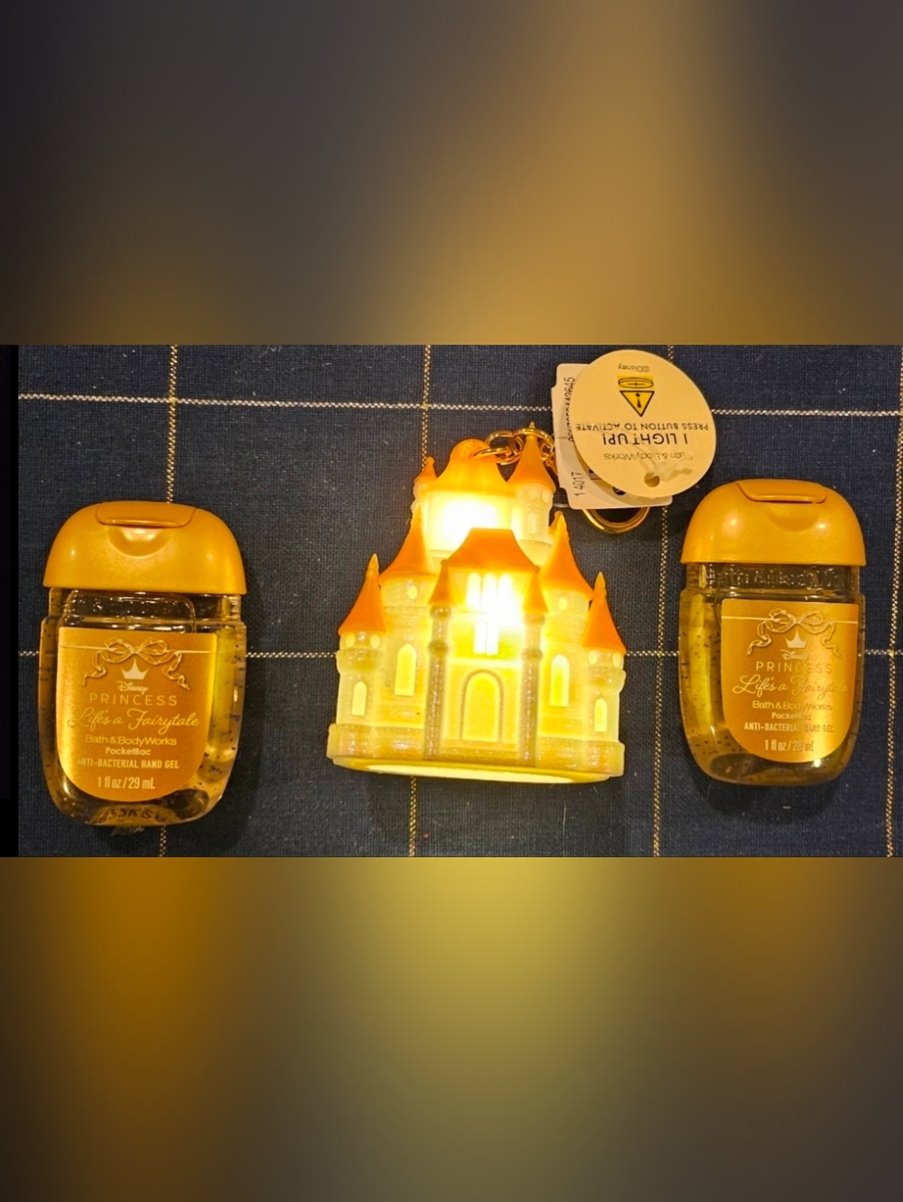 SOLD Disney Bath and Body Cinderella Princess Castle Light Up Pocketbac Holder